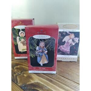 Hallmark Christmas Ornaments The Language Of Flowers 1996,97,98 Angel Fairy Girl